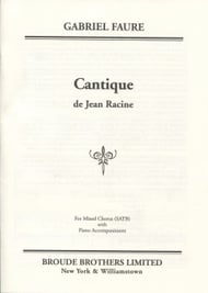 cover Cantique de Jean Racine SATB choral sheet music cover